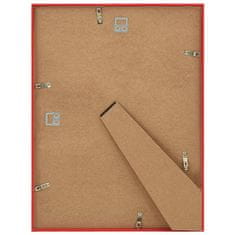 Vidaxl Foto okvirji 3 kosi stenski rdeči 40x50 cm MDF