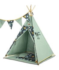 Sensillo Indijski teepee za otroški šotor zelene barve