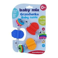 Baby Mix Otroška klopotec Baby Mix barvni trikotnik
