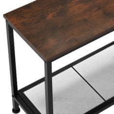 tectake Pomožna mizica Filton 60 x 30,5 x 60,5 cm Industrijsko temno