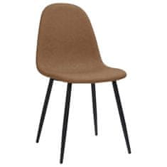Vidaxl Jedilni stoli 4 kosi 45x54,5x87 cm temno rjavo umetno usnje