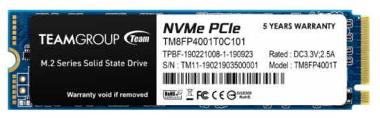 TeamGroup MP34 SSD disk, 1 TB, M.2, 3400/2900 MB/s (TM8FP4001T0C101)