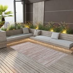 Vidaxl Zunanja preproga ARAKIL rjava 160x230 cm PP