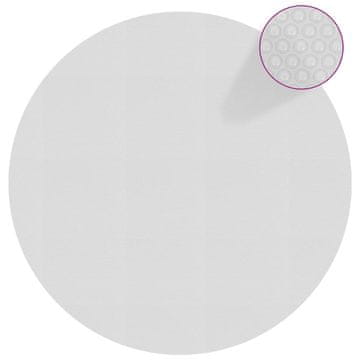 Vidaxl Plavajoča PE solarna folija za bazen 300 cm siva