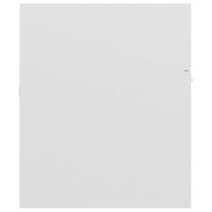 Vidaxl Omarica za umivalnik visok sijaj bela 100x38,5x46 cm iverna pl.