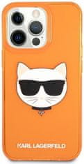 Karl Lagerfeld Choupetts Head ovitek za iPhone 13 Pro Max, silikonski, oranžen (KLHCP13XCHTRO)