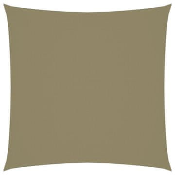 Vidaxl Senčno jadro oksford blago kvadratno 5x5 m bež