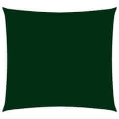 Greatstore Senčno jadro oksford blago kvadratno 6x6 m temno zeleno