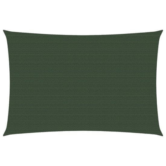 shumee Senčno jadro 160 g/m² temno zeleno 5x6 m HDPE