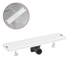 Vidaxl Kanaleta za tuš z luknjicami 53x14 cm nerjaveče jeklo