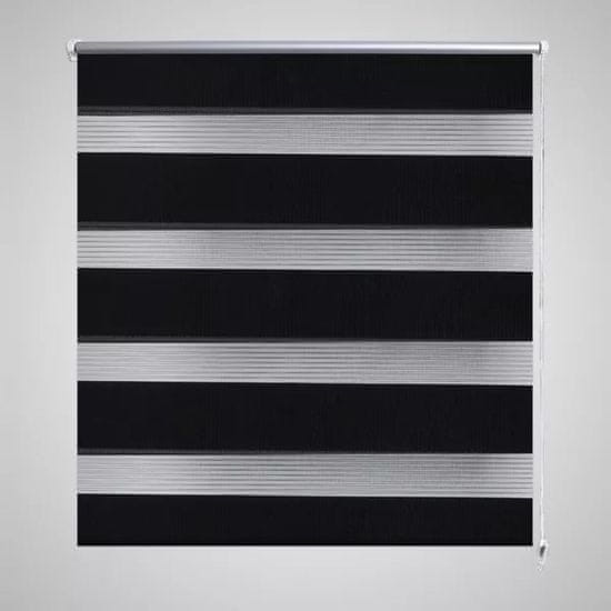 Vidaxl Zebrasto Senčilo 140 x 175 cm Črne Barve