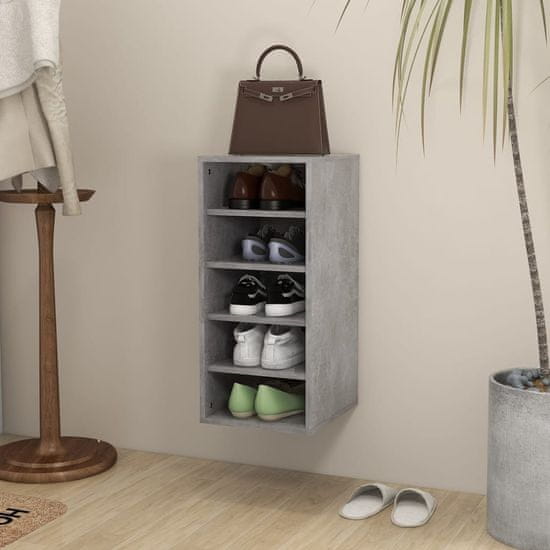 Vidaxl Omarica za čevlje betonsko siva 31,5x35x70 cm iverna plošča