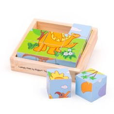 Bigjigs Toys Slikovne kocke Dinozavri 9 kock