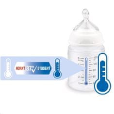 Nuk First Choice steklenička za dojenčke z uravnavanjem temperature 150 ml, modra