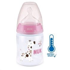 Nuk First Choice steklenička za dojenčke z uravnavanjem temperature 150 ml roza