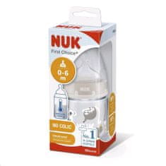 Nuk First Choice steklenička za dojenčke z uravnavanjem temperature 150 ml, bež