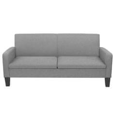 Vidaxl Kavč trosed 180x65x76 cm svetlo siv