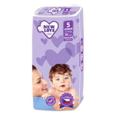 New Love Otroške plenice za enkratno uporabo New Love Premium Comfort 5 JUNIOR 11-25 kg 38 kos