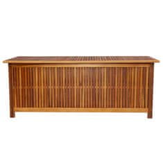 Vidaxl Vrtna škatla za shranjevanje 150x50x58 cm trden akacijev les