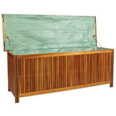 Vidaxl Vrtna škatla za shranjevanje 150x50x58 cm trden akacijev les