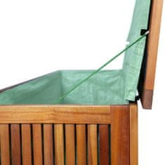Vidaxl Vrtna škatla za shranjevanje 150x50x58 cm trden akacijev les
