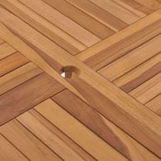 Vidaxl Vrtna miza 120x120x75 cm trdna tikovina