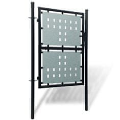 Vidaxl Črna Enojna Vrata za Ograjo 100 x 250 cm