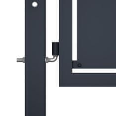 Vidaxl Vrtna vrata iz jekla 300x125 cm antracitna