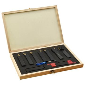 Vidaxl 12-delni komplet orodja za struženje 16x16 mm 100 mm
