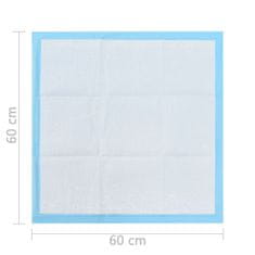 Vidaxl Vzgajalne podloge za pse 400 kosov 60x60 cm netkano blago