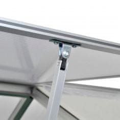 Vidaxl Okrepljen Aluminijast Rastlinjak z Osnovnim Okvirjem 7,55 m2