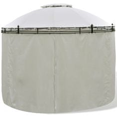 Vidaxl Okrogel paviljon z zavesami 3,5x2,7 m