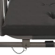 Vidaxl Zunanja gugalnica s streho antracitna 198x120x205 cm jeklo
