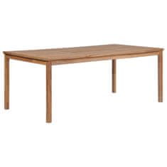 Vidaxl Vrtna miza 200x100x77 cm trdna tikovina