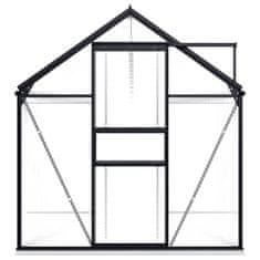 Vidaxl Rastlinjak z okvirjem antraciten aluminij 5,89 m2