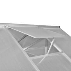 Vidaxl Rastlinjak okrepljeni aluminij 10,53 m2