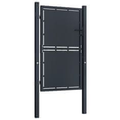 Vidaxl Vrtna vrata iz jekla 100x150 cm antracitna