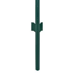 shumee Žična mrežna ograja s stebrički jeklo 25x0,75 m zelena