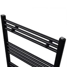 Vidaxl Kopalniški cevni radiator za centralno ogrevanje raven 500x1424 mm črn