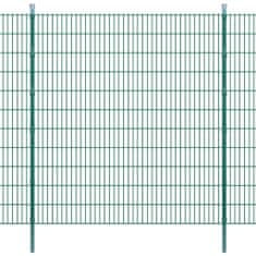 shumee 2D ograjni paneli s stebrički 2008x2230 mm 4 m zeleni