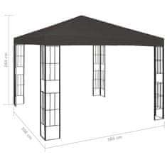 Vidaxl Paviljon 3x3 m antraciten