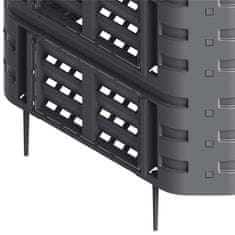 Vidaxl Vrtni kompostnik črn 93,3x93,3x113 cm 740 L