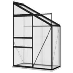 Vidaxl Rastlinjak antraciten iz aluminija 1,44 m³