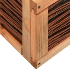 Vidaxl Rastlinjak 240x80x45 cm trdna borovina in vrba