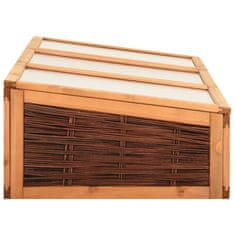 Vidaxl Rastlinjak 180x80x45 cm trdna borovina in vrba