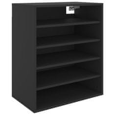 Vidaxl Omarica za čevlje črna 60x35x70 cm iverna plošča
