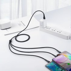 Mcdodo MCDODO 3V1 USB KABEL ZA HITRO POLNJENJE USB-C LIGHTNING MICRO USB QC 3.0 1M