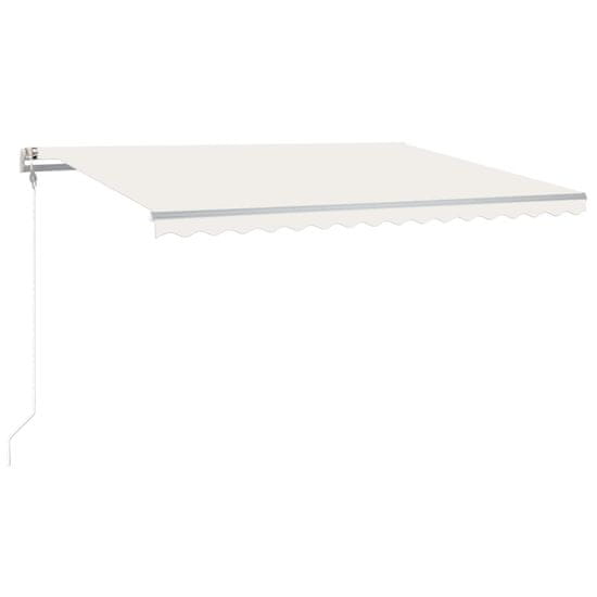 Greatstore Avtomatska tenda LED + senzor 450x350 cm krem