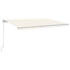 Vidaxl Ročno zložljiva tenda 500x350 cm krem