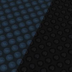 Greatstore Plavajoča PE solarna folija za bazen 549x274 cm črna in modra